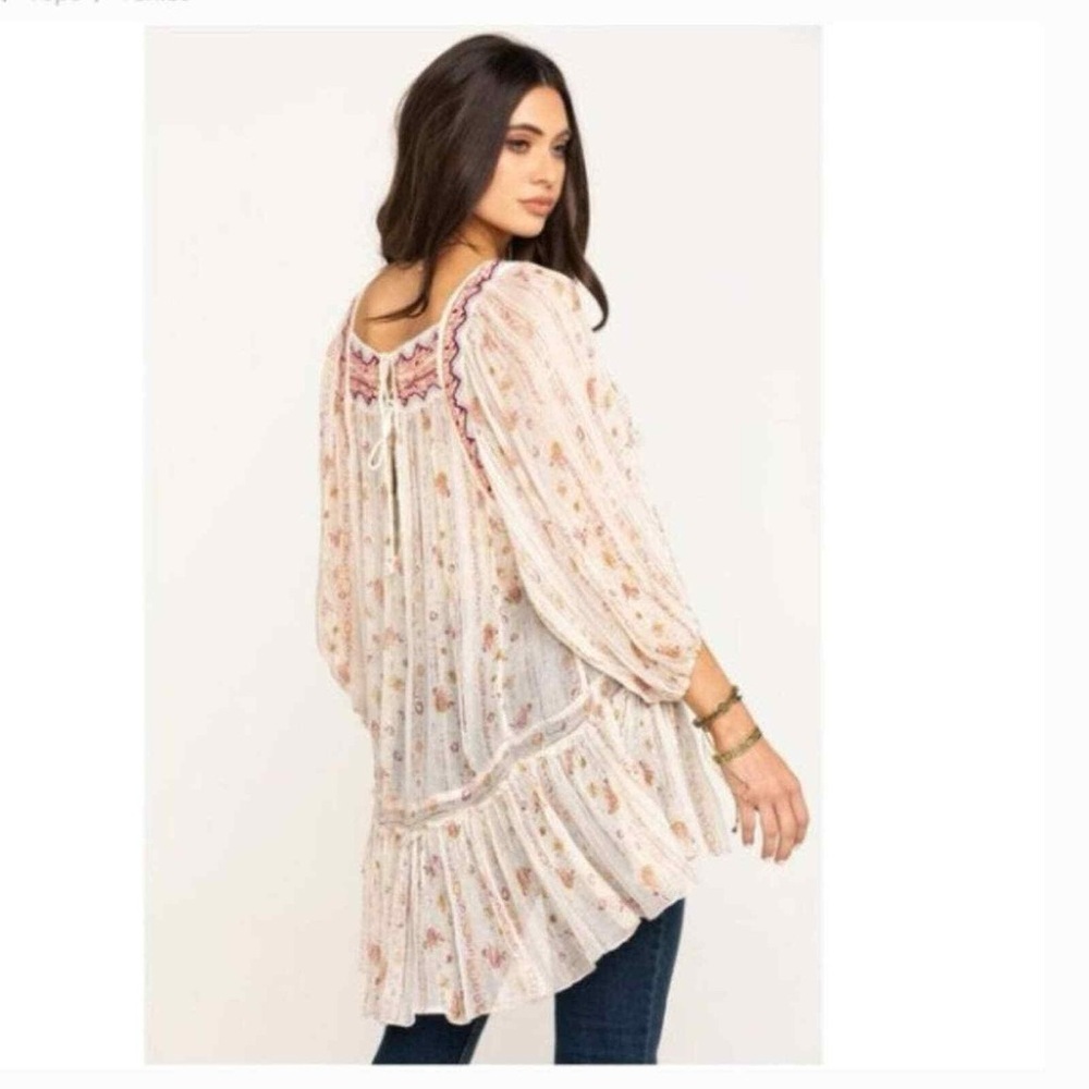 Free People Dance Magic Tunic in Ivory Colorway - Picture 3 of 16